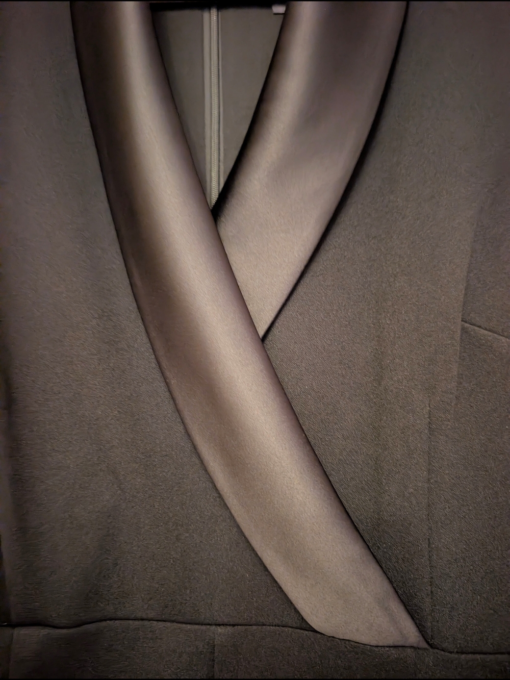 Adrianna Papell Black Tie Waist Tuxedo Jumpsuit - Picture 3 of 7